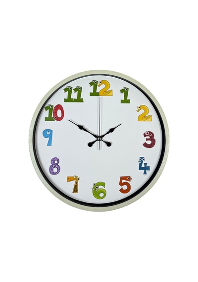 36 Cm Krem Çocuk Odası Duvar Saati Diğer 72165437