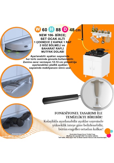 Eliusta Yankı 56 Cm Derinlik 60 Cm Genişlikte Dolap Baharat Raflı Set Üstü Ocak Uyumlu 60x88x56 Cm Dolap Beyaz Eliusta Yankı 56 Cm Derinlik 60 Cm Genişlikte Dolap Baharat Raflı Set Üstü Ocak Uyumlu 60x88x56 Cm Dolap Beyaz