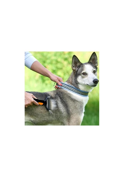Büyük Irklar İçin Çift Taraflı Tüy Kıtık Açıcı Köpek Tarağı 17 X 9 Cm