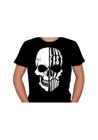 Live Fast Die Young Hızlı Yaşa Erken Öl Tişört Unisex T-shirt 001