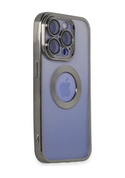 Apple İphone 15 Pro Kılıf Slot Silikon - Titan Gri Çok Renkli
