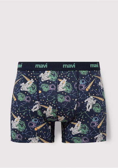 Mavi - Baskılı Lacivert Boxer 0910741-70695