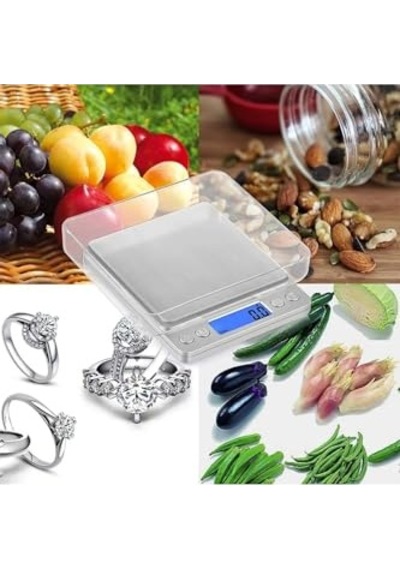 Dijital Mutfak Hassas Tartı, 3 Kg Kapasite, 0.1 Gr Hassasiyet, Lcd Ekran, Mutfak Ve Kuyumcu Terazisi Çok Renkli