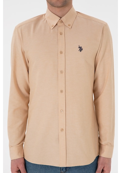 U.s. Polo Assn. Erkek Camel Gömlek Basic 50306338-vr015 Camel