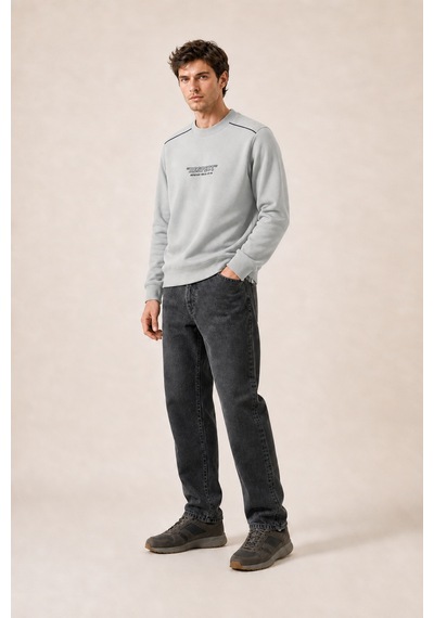 Redline Respect Bisiklet Yaka Regular Fit Kışlık Sweatshirt Gri