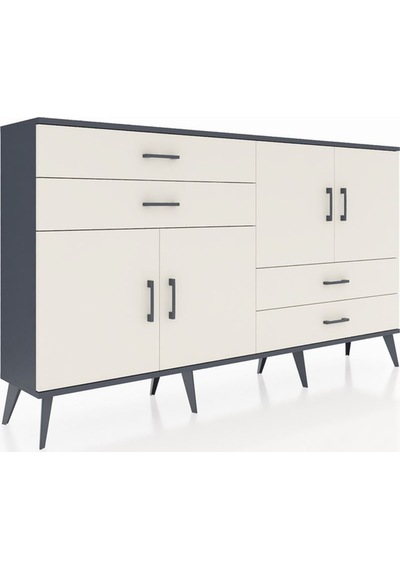Arges Konsol 3 Raflı 4 Çekmeceli 4 Kapaklı 176x30x99 Antrasit-ayt Antrasit-aytaşı Arges Konsol 3 Raflı 4 Çekmeceli 4 Kapaklı 176x30x99 Antrasit-ayt Antrasit-aytaşı