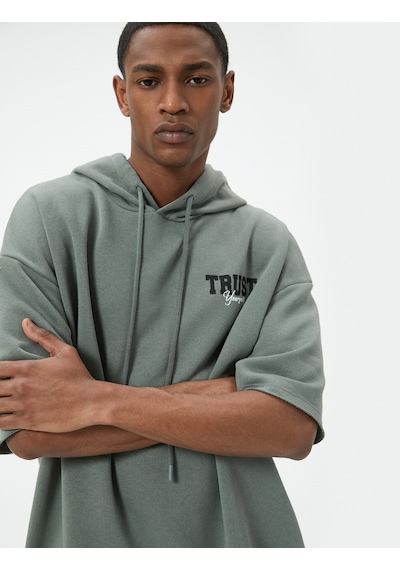 Koton Spor Oversize Kapşonlu Sweatshirt Slogan Baskılı Kısa Kollu Uzun Boy Haki 4sam70034nk Haki Koton Spor Oversize Kapşonlu Sweatshirt Slogan Baskılı Kısa Kollu Uzun Boy Haki 4sam70034nk Haki
