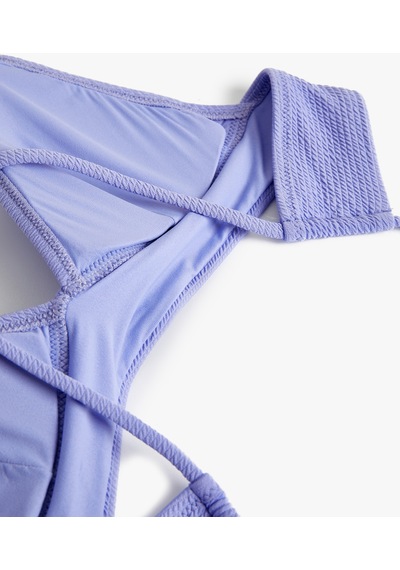 Koton Üçgen Bikini Üstü Dokulu Çapraz Askılı Kaplı Mor 4sak10015mm Mor Koton Üçgen Bikini Üstü Dokulu Çapraz Askılı Kaplı Mor 4sak10015mm Mor