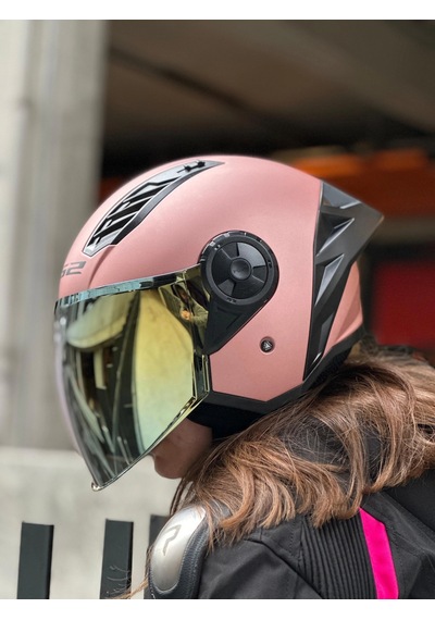 Ls2 Aırflow 2 Rose Gold Kask Gold Vizör Spoiler Rose Gold