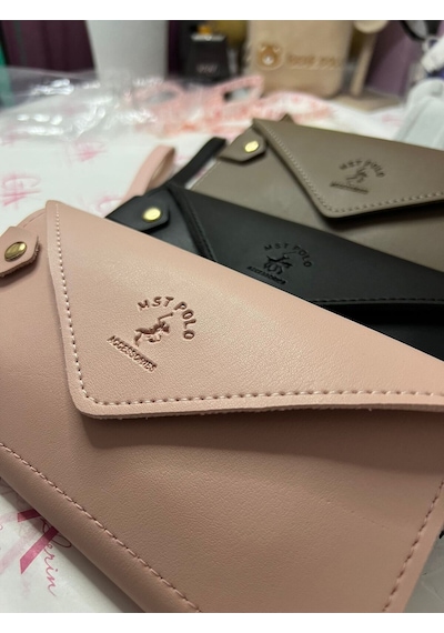 Gk Gamzelirenklerim Luxury Fashıon&accessorıes El Askılı Telefon Ve Para Bölmeli Lux Yumuşak Deri Cüzdan Siyah