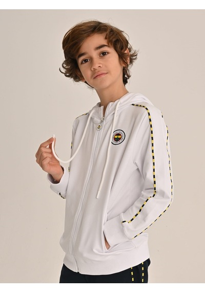 Fenerbahçe Beyaz Tribün Basic Çocuk Sweatshirt