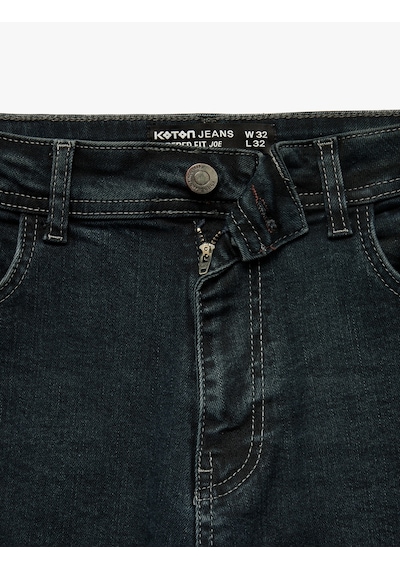 Koton Pamuklu Cepli Normal Paça Tapered Jean Pantolon - Joe Jean İndigo Stone 7wam40042nd İndigo - Taş Koton Pamuklu Cepli Normal Paça Tapered Jean Pantolon - Joe Jean İndigo Stone 7wam40042nd İndigo - Taş