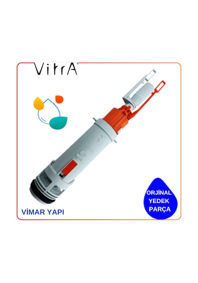 VitrA 436317yp Gömme Rezervuar Boşaltma Grubu Alt Kısmı Oval Turuncu