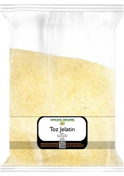 Zencefil Organik Toz Sığır Jelatini 250 G