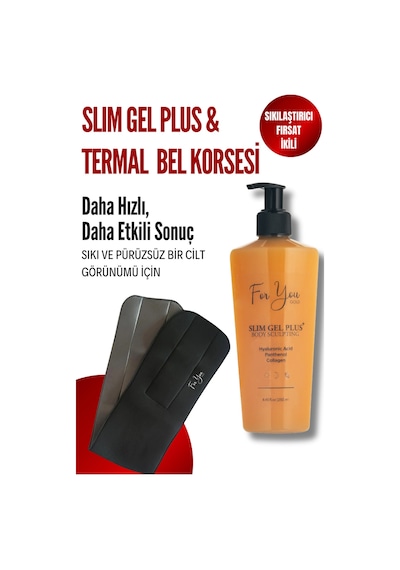 Sıkılaştırıcı, Bölgesel İncelme, Selülit Ve Çatlak Karşıtı, Slim Jel Plus& Termal Bel Korsesi