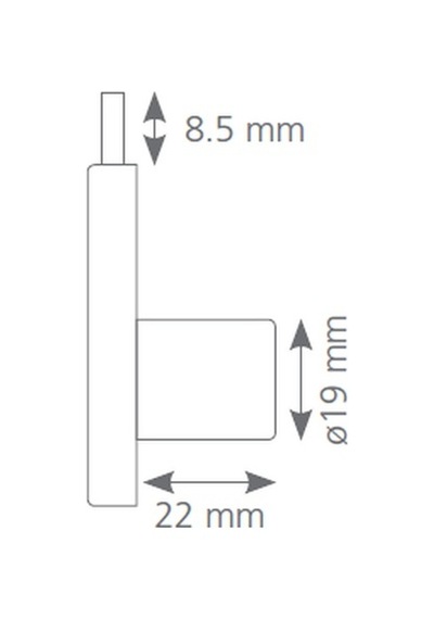 Canex Kare Çekmece Kilidi D 19 Mm X L 22 Mm Mobilya