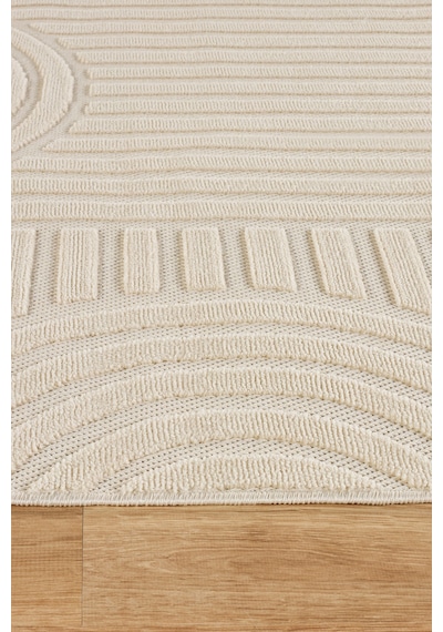 Kaşmir Halı İskandav Rune White 80x300 Cm Salon Mutfak Halısı Yolluk Beyaz