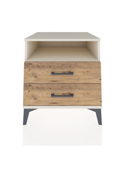 Kronos Komodin Tek Raflı 2 Çekmeceli 60x59x64 Aytaşı-çam Aytaşı