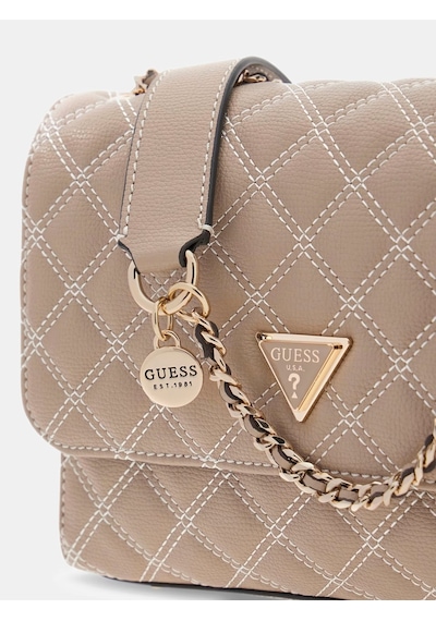 Guess Giully Quilted Crossbody Kadın Askılı Çanta Hwbq9673200 Bej