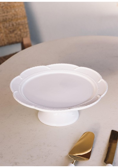 The Mia Grande Pasta Kek Standı Beyaz 31x12 Cm Grd0014 Beyaz
