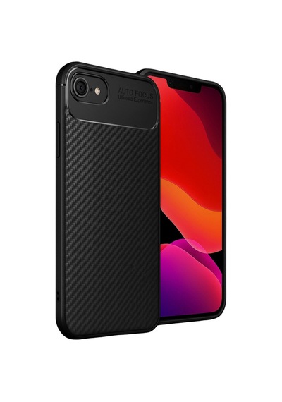 Apple iPhone Uyumlu , 16e Kılıf Auto Focus Karbon Kapak - Siyah