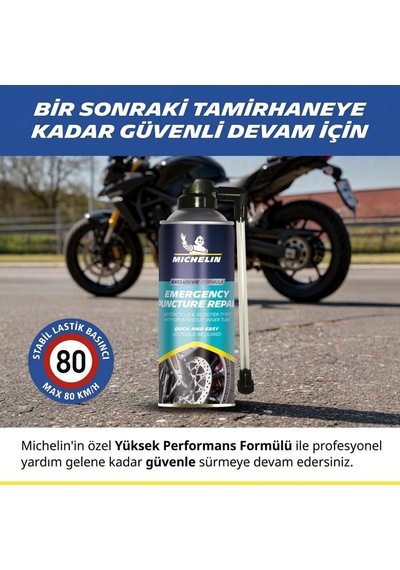 Michelin Mc35119 200ml Motosiklet, Scooter Acil Lastik Tamir Spreyi/köpüğü
