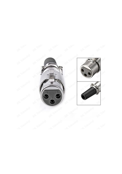Xlr 3-Pin Dişi Lehim Tipi Metal Enstrüman Konnektörü