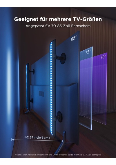 Govee Led Lightbar, 31 İnç Rgbıc Tv Işık Şeridi, 70-85 İnç Tv'ler İçin Tv Arka Işığı, Dekorasyon İçin Işık Çubuğu, Alexa Ve Google Assistant İle Çalışır, 2 Paket Siyah Govee Led Lightbar, 31 İnç Rgbıc Tv Işık Şeridi, 70-85 İnç Tv'ler İçin Tv Arka Işığı, Dekorasyon İçin Işık Çubuğu, Alexa Ve Google Assistant İle Çalışır, 2 Paket Siyah