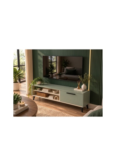 Pınar Modern Tv Ünitesi - Kum Beji - Su Yeşili - 120 Cm -tv Sehpası Kapaklı Raflı Çok Renkli - 931105561 Çok Renkli Pınar Modern Tv Ünitesi - Kum Beji - Su Yeşili - 120 Cm -tv Sehpası Kapaklı Raflı Çok Renkli - 931105561 Çok Renkli