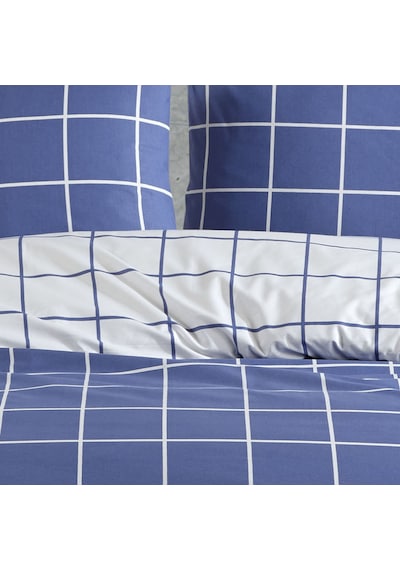 %100 Pamuklu Tek Kişilik Nevresim Takımı 160x220 2 Yastık Kılıflı Lastikli Çarşaflı 120x200+30 Mavi