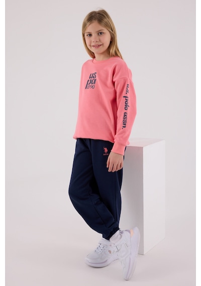 U.S. Polo Assn. U.s. Polo Assn Kız Çocuk Pembe Eşofman Takımı Us2308-c-v1 Pembe