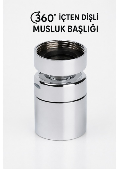 Perlatör Oynar İç Dişli 360 Musluk Başlığı Su Tasarruflu Hareketli Batarya Ucu Mutfak Banyo