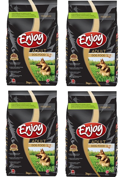 Enjoy Premium Tavuklu Yetişkin Köpek Maması 4 x 3 KG