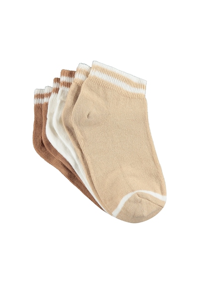 Civil Boys Basic Natural 3'lü 2-12 Yaş Erkek Çocuk Patik Çorap Standart
