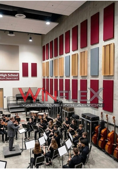 Akustik Kumaş Kaplı Panel-60x120cm Kırmızı