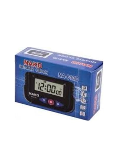 Nako Na-613D Quartz Clock Dijital Masaüstü Mini Alarmlı Saat
