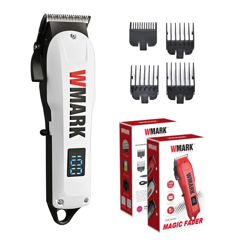 Wmark Ng-1005 Şarjlı Saç Kesme Makinesi Beyaz Ergonomik Tasarım, Sessiz Motor 3-4 Saat