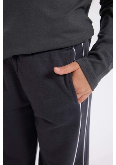 DeFacto Kız Çocuk Wide Leg Geniş Bol Paça Beli Lastikli Eşofman Altı C9674A824AUAR31 Antrasit