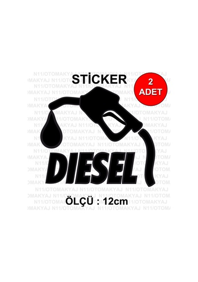 Dizel Yakıt - Araba Kask Motosiklet Laptop Taplet Sticker
