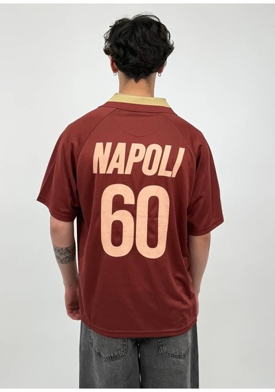 Zaee Napoli 60 Baskılı Oversize Forma Tişört Yanık Turuncu
