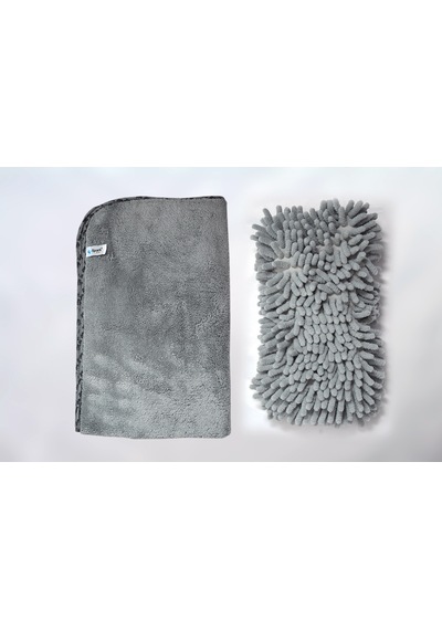 Spark 2'li Mikrofiber Oto Kurulama Bezi ve Yıkama Süngeri Set