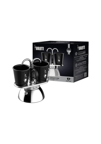 Bialetti - Set Mini İndüksiyon: Ocak Üstü Espresso Pişirici + 2 Cups - İndüksiyon Ocak Türleri İçin Uygundur Sku: Smg8690010202932