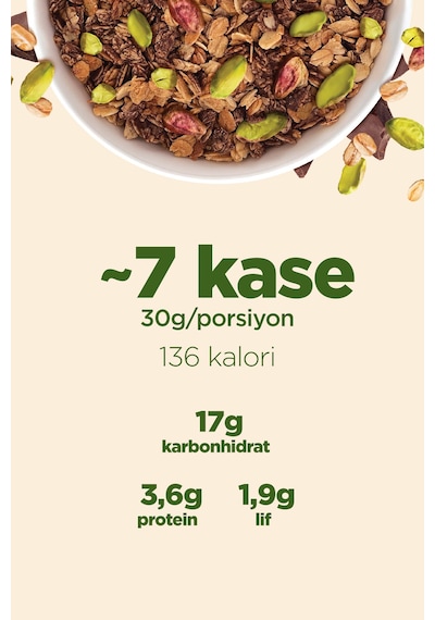 Granola - Antep Fıstıklı & Kakaolu 200g