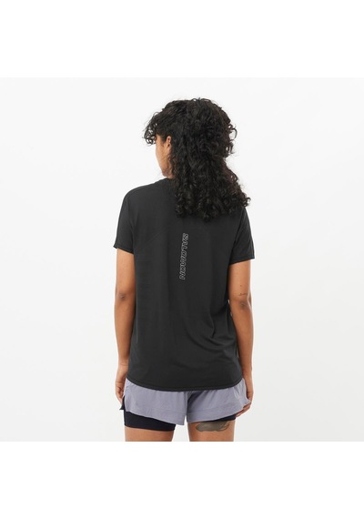 Salomon Sense Aero Kadın Koşu Tişört Black Lc2696300 Siyah
