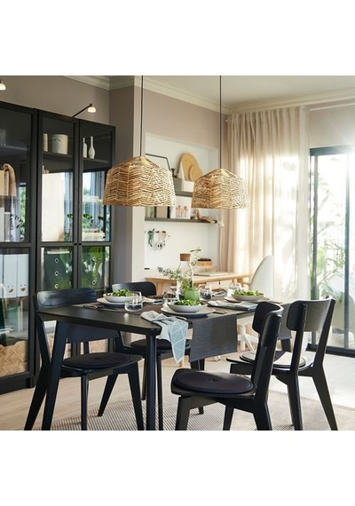 Ikea Kappeland Sarkıt Lamba Abajur Başlığı, Rattan, 45 Cm Çok Renkli