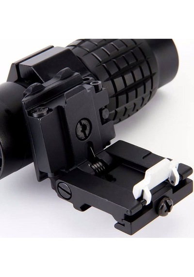 3x Magnifier Reddot Uyumlu Yakınlaştırıcı Dürbün - Katlanır Yaylı Ayaklı Profesyonel Tfek Dürbünü Siyah