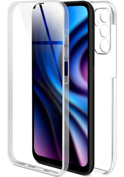 Teknomoda Samsung Galaxy Uyumlu A34 Kılıf 360 Şeffaf Ön Arka Korumalı Şeffaf Silikon