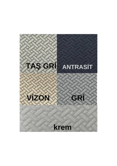 Tuğla Desen Oval Sandalye Kılıfı Likralı Esnek Yıkanabilir Lastikli Sandalye Örtüsü 1 Adet Krem - 794636120 Krem