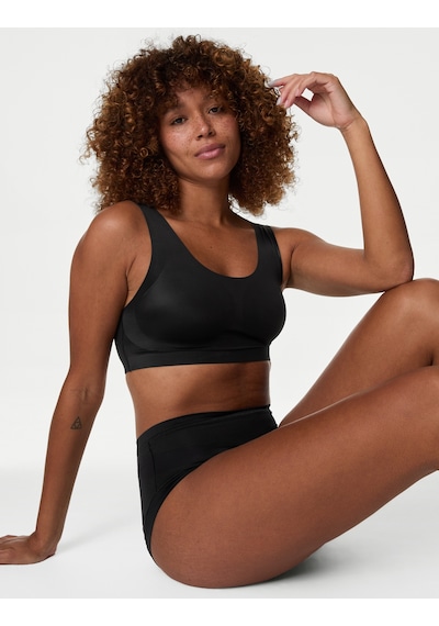 Marks & Spencer Flexifit Balensiz Crop Top Sütyen Siyah
