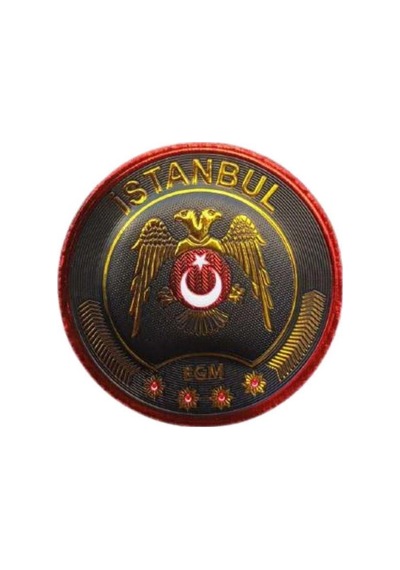 Terrien Özel Seri Üniforma Aksesuarı Göğüs Arması Single Sword Polis Mot Brövesi - Plastik Arma Çok Renkli